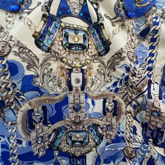 Camilla Blue and White Floral One Piece Swimsuit Size Medium - Picture 7 of 8